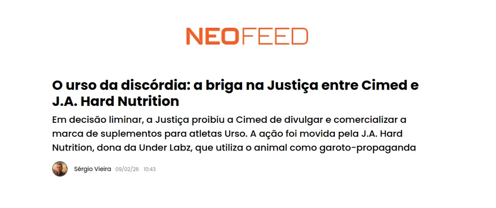 O urso da discórdia: a briga na Justiça entre Cimed e J.A. Hard Nutrition